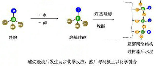 硅烷浸渍的反应原理
